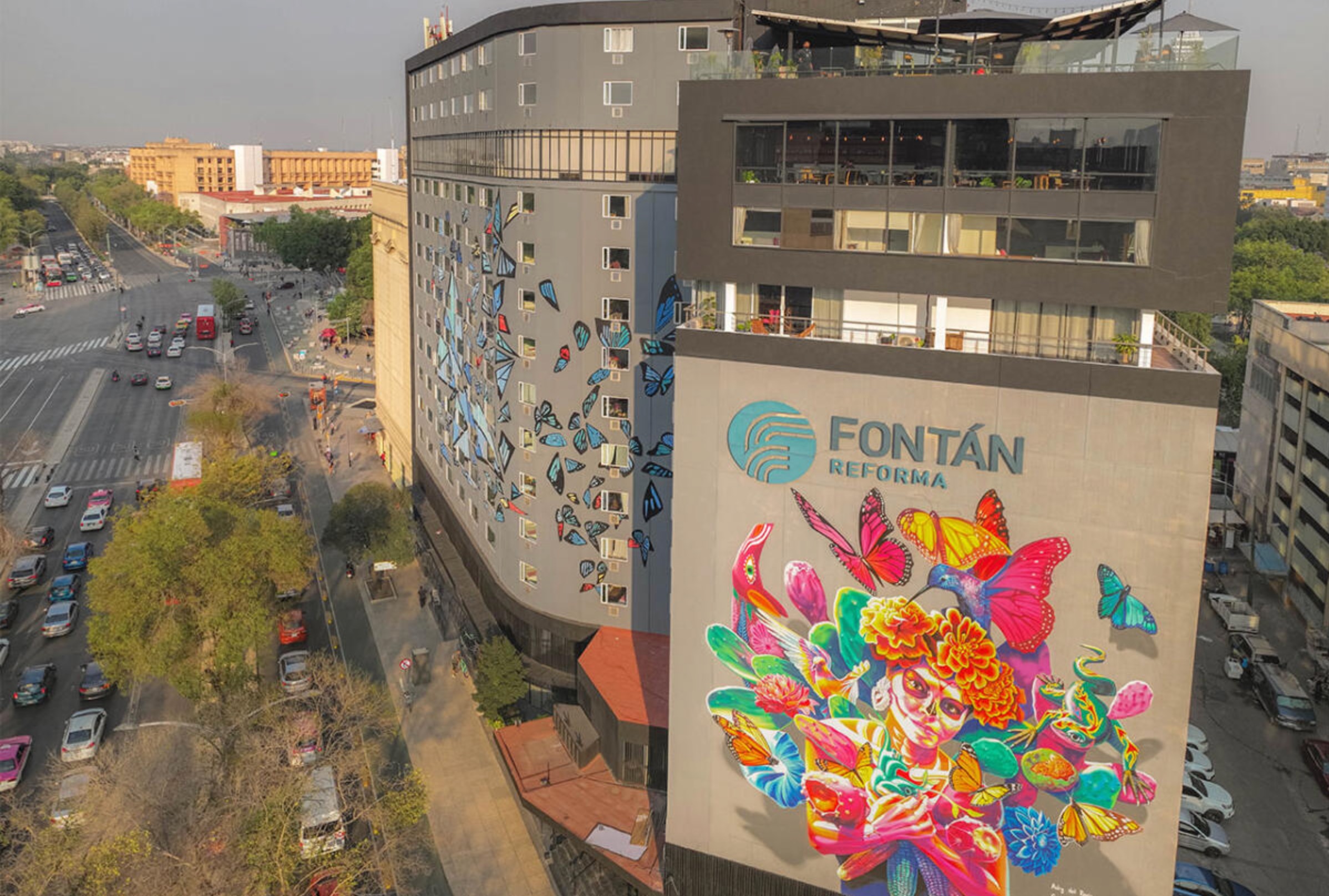 Foto aerea del hotel fontán